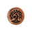 TierraCast Pewter Button, Round Bird in Tree Design 12mm Diameter, Antiqued Copper Plated (1 Piece)