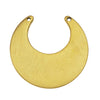 Nunn Design Flat Tag Pendant Link, Blank Circle Eclipse 30mm, Antiqued Gold Plated (1 Piece)