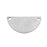 Nunn Design Flat Tag Pendant Link, Blank Half Circle 14.5x28.5mm, Antiqued Silver Plated (1 Piece)