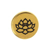 TierraCast Pewter Button, Round Lotus Flower Design 12mm Diameter, Antiqued Gold Plated (1 Piece)