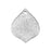 Nunn Design Flat Tag Pendant, Blank Marrakesh Drop 28mm, Antiqued Silver Plated (1 Piece)
