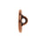 TierraCast Pewter Button, Round Om / Aum Symbol 12mm Diameter, Antiqued Copper Plated (1 Piece)