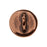 TierraCast Pewter Button, Round Om / Aum Symbol 12mm Diameter, Antiqued Copper Plated (1 Piece)