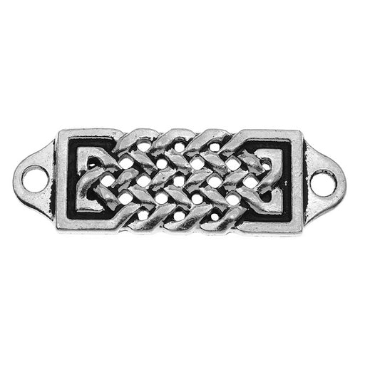 TierraCast Antiqued Silver Plated Lead-Free Pewter Celtic Knot Link 12x36mm - 1 Piece