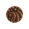 TierraCast Pewter Button, Round Czech Design, 12mm Diameter, Antiqued Copper Plated (1 Piece)