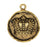 Nunn Design Charm, 20x24.5mm Crown In Circle Bezel, Antiqued Gold (1 Piece)