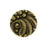 TierraCast Pewter Button, Round Czech Design, 12mm Diameter, Brass Oxide (1 Piece)