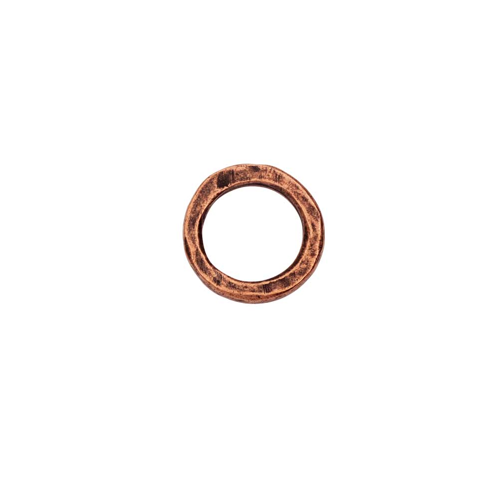 Open Frame Pendant, Flat Round Hoop 15.5mm, Antiqued Copper, by Nunn Design (1 Piece)