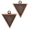 Nunn Design Bezel Charm, Triangle 15.5x18.5mm, Antiqued Copper (2 Pieces)