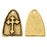 Nunn Design Charm, Cross In Arc 16x22mm, Antiqued Gold (1 Piece)