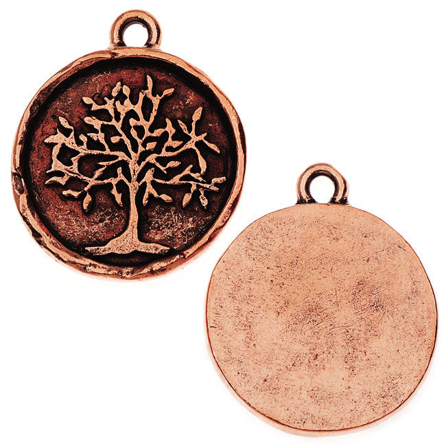 Nunn Design Charm, Tree of Life 20x23mm, Antiqued Copper (1 Piece)