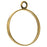 Open Back Bezel Pendant, Circle 25x30.5mm, Antiqued Gold, by Nunn Design (1 Piece)