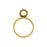 Open Back Bezel Pendant, Circle 12.5x18mm, Antiqued Gold, by Nunn Design (1 Piece)