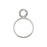 Open Back Bezel Pendant, Circle 12.5x18mm, Silver, by Nunn Design (1 Piece)