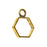 Open Back Bezel Pendant, Hexagon 14.5x18mm, Antiqued Gold, by Nunn Design (1 Piece)