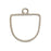 Nunn Design Open Pendant, Grande Half Oval 28.5x31.5mm, Antiqued Silver (1 Piece)