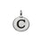 TierraCast Alphabet Charm, Uppercase Letter 'C' 16.5x11.5mm, Antiqued Silver Plated (1 Piece)