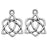 TierraCast Celtic Collection, Celtic Open Heart Charm 15.5x20.5mm, Antiqued Silver Plated (2 Pieces)