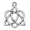 TierraCast Celtic Collection, Celtic Heart Charm 21x26.5mm, Antiqued Silver (1 Piece)