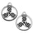 TierraCast Celtic Collection, Triskele Charm 16x19mm Antiqued Silver (2 Pieces)