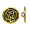 TierraCast Celtic Collection, Celtic Knot Button 16mm, Antiqued Gold (1 Piece)