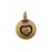 TierraCast Pewter Charm, Round Stamped Heart 16.5x11.5mm, 1 Piece, Brass Oxide Finish