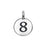 TierraCast Number Charm, Round '8' 16.5x11.5mm, 1 Piece, Antiqued Silver Plated