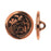 TierraCast Pewter, Circle Button with Flower Motif 17mm (1 Piece Antiqued Copper)