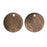Vintaj Natural Brass, Botanical Coin Stamping Charms 23 Gauge 12.5mm (2 Pieces)