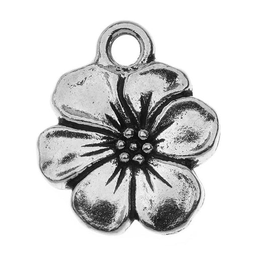 TierraCast Pewter Pendant, Apple Blossom 17x14.5mm, 1 Piece, Silver Plated