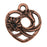 TierraCast Pewter Pendant, Floral Heart 20mm, 1 Piece, Copper Plated