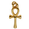 Gold Plated Charm, Small Ankh Symbol 17.5x8.5x2.5mm, Gold (1 Piece)