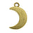 Nunn Design Mini Bezel Pendant, Crescent Moon 11.5x18.5mm, Antiqued Gold (1 Piece)