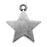 Nunn Design Mini Bezel Pendant, Star 16x18.5mm, Antiqued Silver (1 Piece)