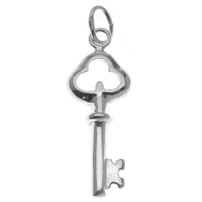 Sterling Silver Key To Your Heart or Grads Charm 22mm