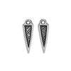 TierraCast Pewter Charms, Ethnic Spike Design 17mm Long, Antiqued Silver Plated (2 Pieces)