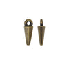 TierraCast Pewter Charms, Dagger Drop Design 13.5x4.5mm, Brass Oxide Finish (2 Pieces)