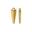TierraCast Pewter Charms, Dagger Drop Design 17x6mm, 22K Gold Plated (2 Pieces)