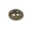 TierraCast Button, Flora 2-Hole Oval 14x18mm, Brass Oxide Finish (1 Piece)