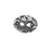 TierraCast Button, Flora 2-Hole Oval 14x18mm, Antiqued Pewter (1 Piece)