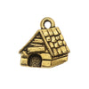 TierraCast Charm, Dog House 15x15.5mm, 1 Piece, Antiqued Gold Plated