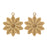 Vintaj Vogue Pendants, Beaded Daisy Petals 19x16mm, Raw Brass (2 Pieces)