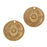 Vintaj Vogue Decorative Charms, Ancient Coin 16mm, Raw Brass (2 Pieces)