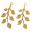 Vintaj Vogue Pendants, Spring Leaves 37x18mm, Raw Brass (2 Pieces)