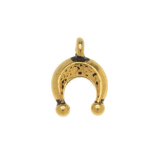 TierraCast Pewter Charm, Naja Moon with Loop 13.5x9.5mm, 1 Piece, 22K Gold Plated