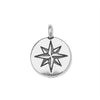 TierraCast Pewter Charm, North Star Design with Loop 14.5x11mm, Antiqued Silver Plated (1 Piece)