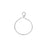 TierraCast Beadable Wrapped Wire Hoop, for Pendants or Earrings 20mm Wide,  Antiqued Silver Plated
