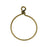 TierraCast Beadable Wrapped Wire Hoop, for Pendants or Earrings 32mm Wide, Brass Oxide (1 Piece)