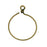 TierraCast Beadable Wrapped Wire Hoop, for Pendants or Earrings 32mm Wide, Brass Oxide (1 Piece)
