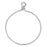 TierraCast Beadable Wrapped Wire Hoop, for Pendants or Earrings 42mm Wide,  Antiqued Silver Plated